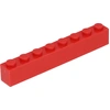 Image de LEGO® 1x8 briques rouge - 3008 NOUVEAU Quantité 25x