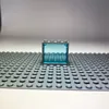 Image de LEGO® 1x4x3 Fenêtre Transparent Bleu Cadre Gris pour maison, bâtiment NOUVEAU Quantité 100x