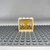 Image de LEGO® 1x4x3 Fen  tre Golden Cadre blanc pour maison, b  timent NOUVEAU ! Quantit © 10x