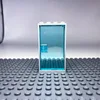 Image de LEGO® 1x4x6 Portes Bleu transparent et cadre blanc pour maison, b  timent NOUVEAU ! Quantit © 100x