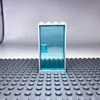 Image de LEGO® 1x4x6 Portes Bleu transparent et cadre blanc pour maison, b  timent NOUVEAU Quantit © 5x