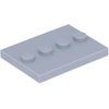 Image de LEGO® Plaque de sol 3x4 carreaux avec 4 picots Gris clair - 88646 NOUVEAU ! Quantité 10x