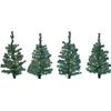 Image de Petits sapins de Noël 45 cm 4 pièces avec guirlande lumineuse - 10 LED par sapin