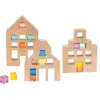 Image de Ensemble de jeu « Maison en bois » Eduplay pour blocs de construction en acrylique - lot de 3