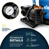 Image de tillvex® Filtre à sable de piscine bleu 13.200L/h jusqu'à 40.000L + 1200g de balles de filtration | Filtre à vanne 7 voies & adaptateur 2en1 Ø32-38mm | Filtre de piscine auto-amorçant | Filtre à sable de piscine