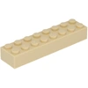 Image de LEGO® 2x8 briques hautes beige clair - 3007 NOUVEAU ! Quantité 10x