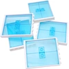 Image de LEGO® 1x6x5 Portes avec cadre blanc et vantaux bleu transparent - NOUVEAU Quantité 5x