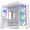 Image de Silentware View A-RGB Boîtier PC tour midi blanc Showcase, panneau avant et fenêtre latérale en verre trempé, 4 ventilateurs RVB 120 mm, PWM 4 broches et 3 broches, couvercle amovible, USB-C, ATX/mATX en occasion ou reconditionné