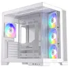 Image de Silentware View A-RGB White Boîtier PC tour Midi Showcase, panneau avant et fenêtres latérales en verre trempé, 4X 120mm ventilateurs RGB, 4-Pin-PWM & 3-Pin