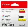 Image de Canon PFI-1000 Y - 80 ml - jaune - original - réservoir d'encre - pour imagePROGRAF PRO-1000
