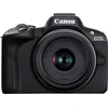 Image de Canon EOS R50, noir + kit RF-S 18-45mm F4.5-6.3 IS STM, 24,2 MP, 6000 x 4000 pixels, CMOS, 4K Ultra HD, écran tactile, noir