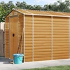 Image de Abri de jardin marron clair 191x895x198 cm acier galvanisé