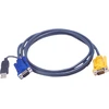 Image de ATEN 2L5202UP - Tastatur- / Video- / Maus- (KVM-) Kabel - USB Typ A, 4-polig, HD-15 (M) - HD-15 - 1.8 m (2L-5202UP)