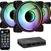 Image de AEROCOOL Mirage 12 Pro ARGB Pack de 3 - Ventilateur 120mm A-RGB pour boitier - Neuf