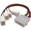 Image de AKASA - Molex LP4 mâle vers 4x ventilateurs PWM vers le câble de connexion de la carte mère