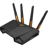 Image de Routeur sans fil ASUS TUF Gaming AX4200, Ethernet 2,5 Gigabit double bande (2,4 GHz / 5 GHz), noir et orange.