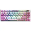 Image de Clavier mécanique MSI FORGE GK600 TKL W AZERTY Tenkeyless RGB Compact Blanc et Violet - Neuf