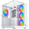 Image de Boîtier PC XIGMATEK Aqua Compact EN48258 ATX Cube 4x120mm A-RGB Panneaux Verre Trempé Blanc - Neuf