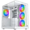Image de Boîtier PC cube XIGMATEK Aqua Compact Air Blanc verre trempé double panneau RGB 4 ventilateurs ARGB/PWM Micro-ATX Mini-ITX - Neuf