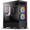 Image de Boîtier PC Mid-Tower AEROCOOL P500D Verre trempé 3x120mm A-RGB USB-C Noir - Neuf