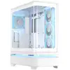 Image de Boîtier PC ASUS PRIME AP304 TG ARGB Blanc verre trempé ARGB Mini-ITX micro ATX ATX jusqu'à 7 slots, 3 ventilateurs 120 mm, 42 cm carte graphique, hauteur ventirad 17,5 cm - Neuf