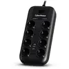 Image de Multiprise CyberPower P0820SUF0-DE, avec interrupteur éclairé, 8 prises, 2xUSB-A 5V 2.4A, protection contre les surtensions/surcharges, 1050 Joules, 1,8 m, Noir