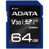 Image de ADATA ASDX64GUI3V30S-R mémoire flash 64 Go SDXC UHS-I Classe 10 - Neuf