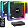 Image de Lot de 3 Ventilateurs de boitier AeroCool Edge 14 Pro RGB 14cm (Noir) #5POURCENT