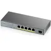 Image de Zyxel GS1350-6HP-EU0101F commutateur réseau Géré L2 Gigabit Ethernet (10/100/1000) Connexion Ethernet, supportant l'alimentation via ce port (PoE) Gris - Neuf