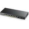 Image de Zyxel GS1100-10HP v2 Non-géré Gigabit Ethernet (10/100/1000) Connexion Ethernet, supportant l'alimentation via ce port (PoE) Noir - Neuf