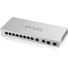 Image de Zyxel XGS1010-12 - V2 - Commutateur - géré - 8 x 10/100/1000 + 2 x 100/1000/2.5G + 2 x 1 Gigabit/10 Gigabit SFP+ (Uplink) - Bureau, montage mural (XGS1010-12-ZZ0102F)