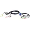 Image de ATEN VGA USB to DVI KVM Cable 3m câble kvm Noir, Bleu, Vert, Rose - Neuf