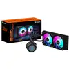 Image de GIGABYTE AORUS WATERFORCE II 240 Refroidisseur liquide pour processeur AIO - 2x ventilateurs ARGB de 120 mm, mécanisme d'emboîtement coulissant, DAISY-CHAIN, compatible avec Intel LGA 1851 et AMD AM5 - Neuf