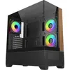 Image de Boitier Moyen Tour ATX Cooler Master Elite 690 Wood RGB avec panneaux vitrés (Noir/Marron) #2POURCENT