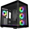 Image de Cooler Master Elite 600, Midi Tower, PC, Noir, Transparent, ATX, Micro ATX, Mini-DTX, Mini-ITX, SPCC, Acier, Verre trempé, Jeux