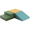 Image de IGLU SET 27 Mini Corner Climber - Miel/Pastel-Turquoise/Vert - Ensemble de blocs de construction en mousse pour enfants