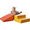 Image de IGLU SET 27 Mini Corner Climber - Gris-Beige/Pastel-Pink/Miel - Ensemble de blocs de construction en mousse pour enfants