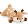 Image de Cerf en peluche couché Orange Jouet 56 cm - Cerf