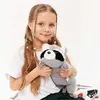 Image de Peluche raton laveur couché Orange jouets 38 cm - Raton laveur