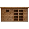 Image de Abri De Jardin En Bois, Traitée, 388x298, Ep 28mm, Espace Utile 9.9m² Int042