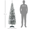 Image de Sapin De Noël Artificiel, 210 Cm, Branches En Pvc Enneigées, Pliable, Pied En Métal, Vert Et Blanc