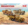 Image de Maquette Wehrmacht 3t Trucks (V3000S, KHD S3000, L3000S) Diorama Set 1/35 - ICM Maquette militaire - ICMDS3507