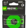 Image de GP Recyko Pro Batterie NiMH AA HR6 2000 mAh pack de 4