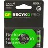 Image de Batterie GP Recyko Pro NiMH AAA HR03 800mAh, paquet de 4
