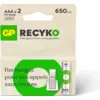 Image de Lot de 2 piles rechargeables GP Batteries ReCyko type AAA (LR3) 650mAh #DEFAULT