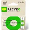 Image de Gp Recyko Piles Rechargeables Aa/lr06 2100 Mah Pack De 4 - Gp