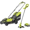 Image de Tondeuse à gazon RYOBI, 18V, avec batterie, Noir/Vert