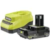 Image de Pack Batterie Ryobi 18v One+ 2.0ah Lithiumplus - 1 Chargeur Rapide 2.0ah Rc18120a-120c