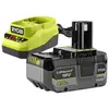 Image de Lot d'1 batterie et d'1 chargeur RYOBI, 18 V, 4 Ah Rc18120a-140xg lithium-ion
