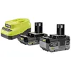 Image de Pack énergie RYOBI RC18120A-242X chargeur Rapide 18V 2A + Batterie Lithium+ 4Ah + Batterie 2Ah ONE+ 